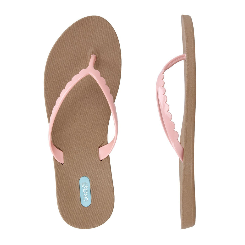 Bristol Flip Flops - Camel/Pink Salt - Oka-B
