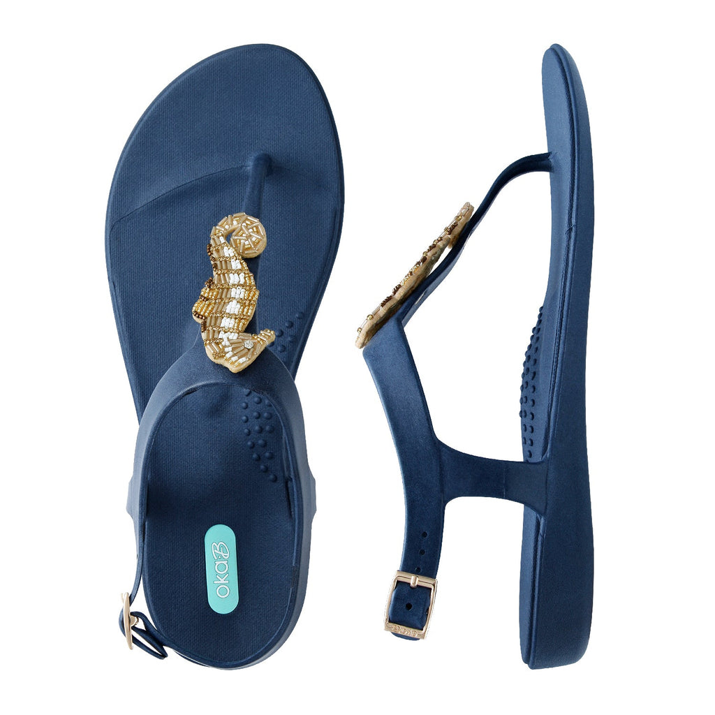 Cordelia T-Strap Sandal - Sapphire - Oka-B