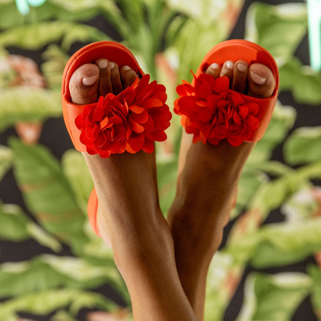 Delphine Slide Sandals - Guava - Oka-B