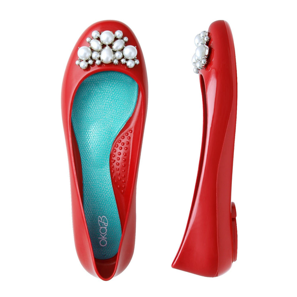 Aria Ballet Flats - Cherry - Oka - B