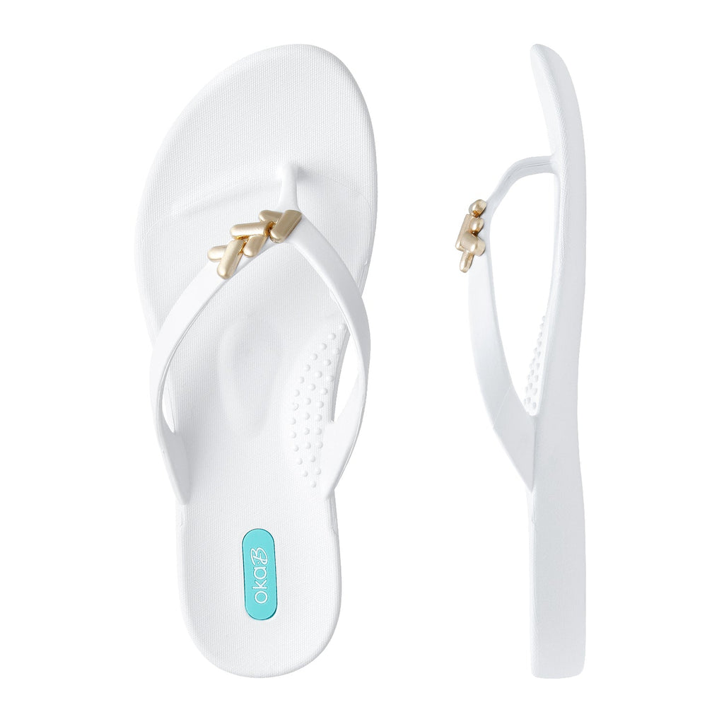 Bonnie Flip Flops - Salt - Oka - B