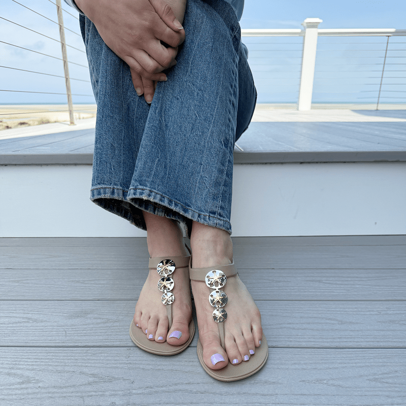 Callie T - Strap Sandal - Chai - Oka - B