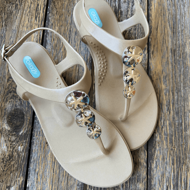 Callie T - Strap Sandal - Chai - Oka - B