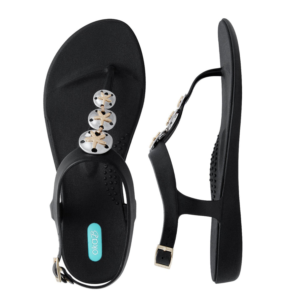 Callie T - Strap Sandal - Licorice - Oka - B