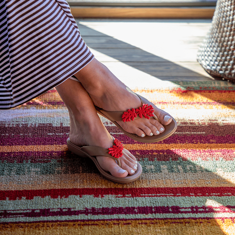 Cove Flip Flops - Coral - Oka - B