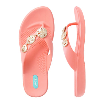 Melanie Flip Flops - Coral - Oka - B