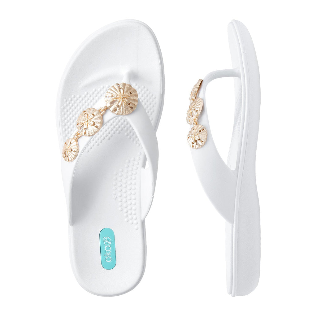 Melanie Flip Flops - Salt - Oka - B