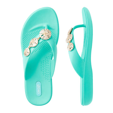 Melanie Flip Flops - Sea Glass - Oka - B