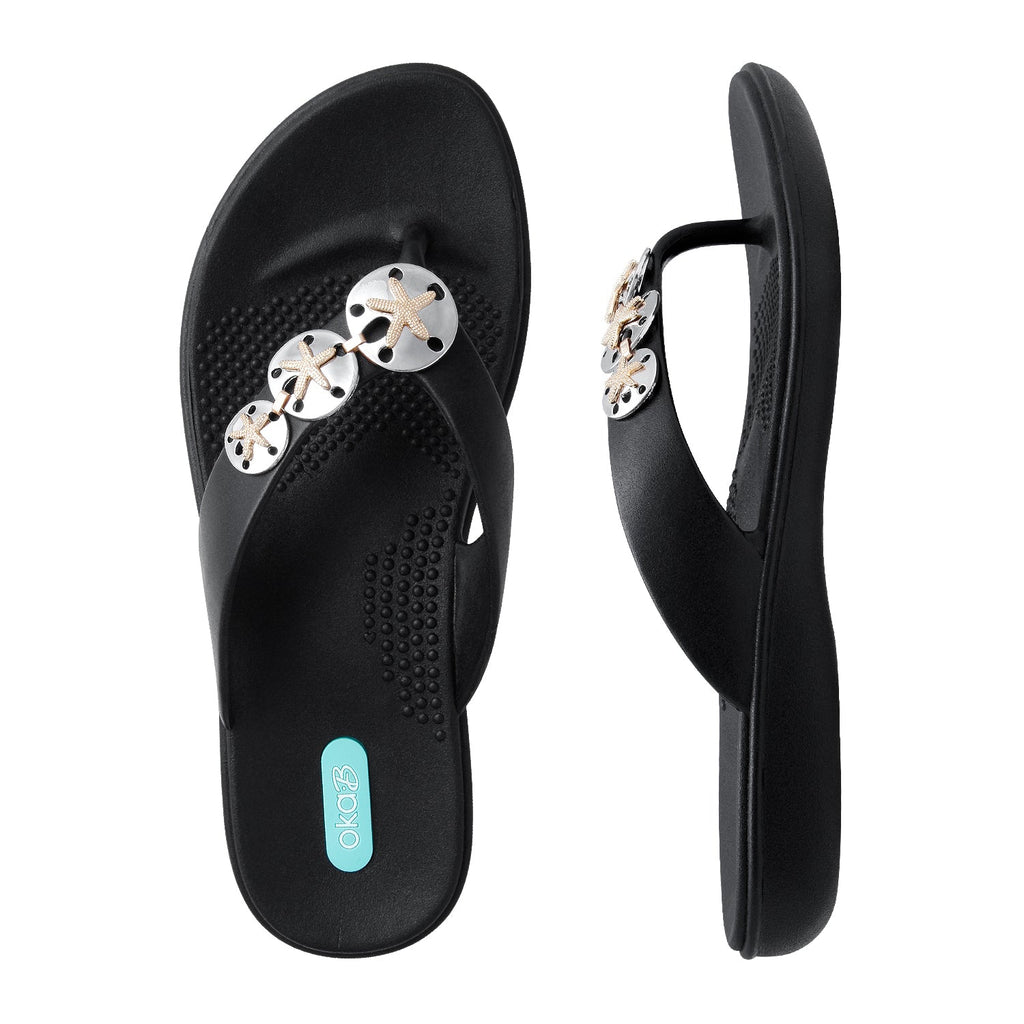 Mellita Flip Flops - Licorice - Oka - B