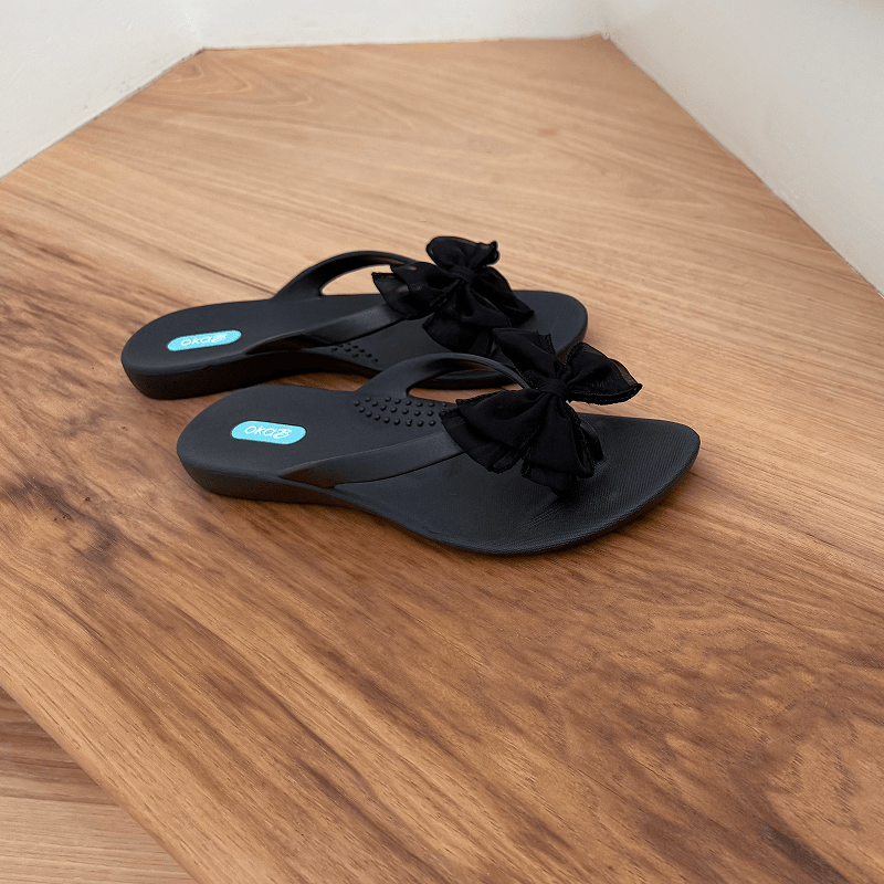 Mollie | Cute Comfortable Bow Flip Flops for Women | Oka-B