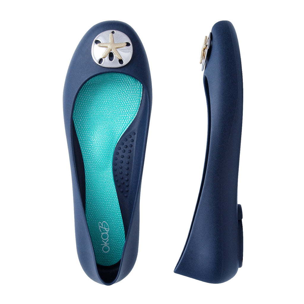 Saylor Matte Ballet Flats - Sapphire - Oka - B