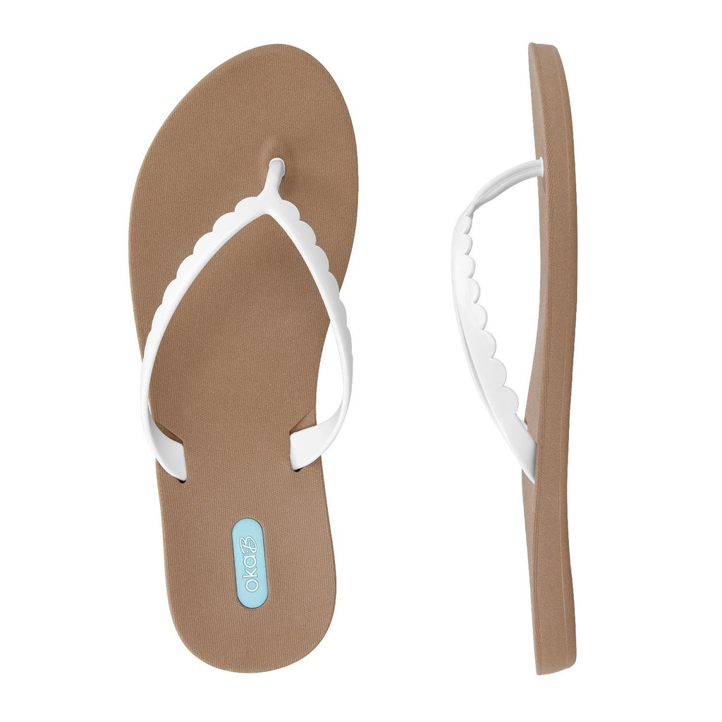 Bristol Flip Flops - Camel/Salt - Oka-B