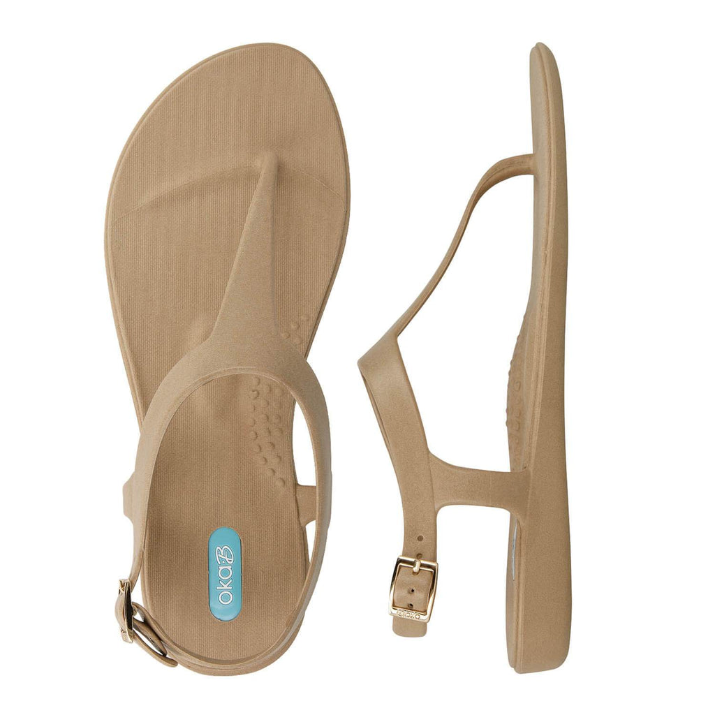 Carson T-Strap Sandals - Chai - Oka-B