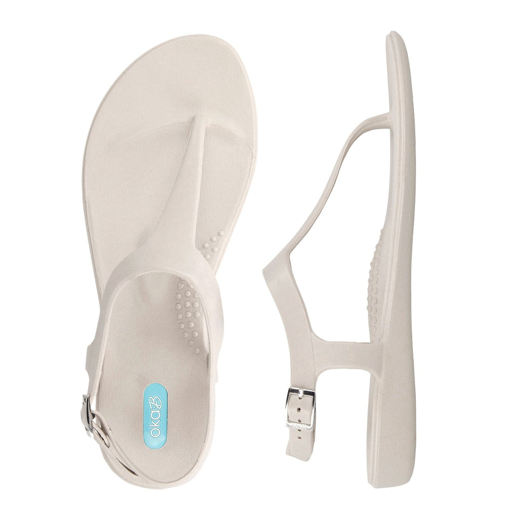 Carson T-Strap Sandals - Dove - Oka-B