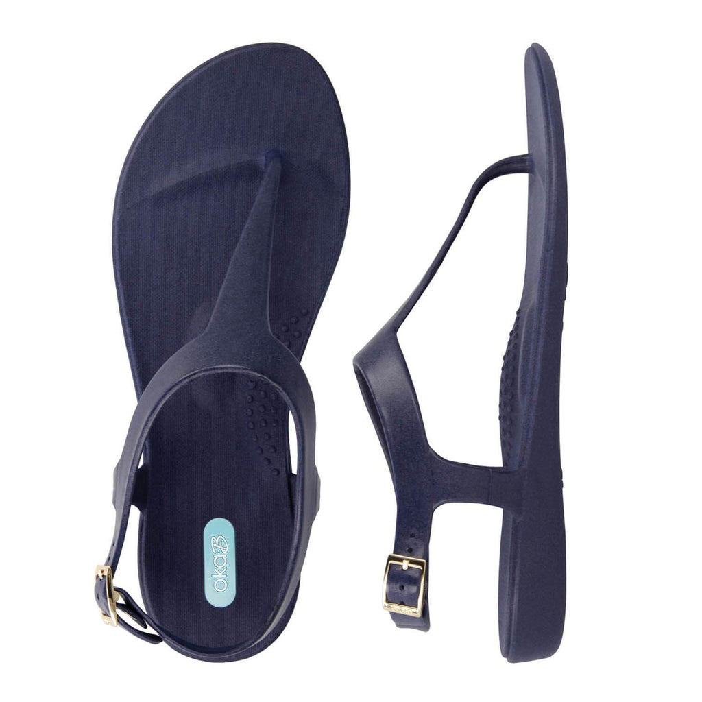 Carson T-Strap Sandals - Sapphire - Oka-B
