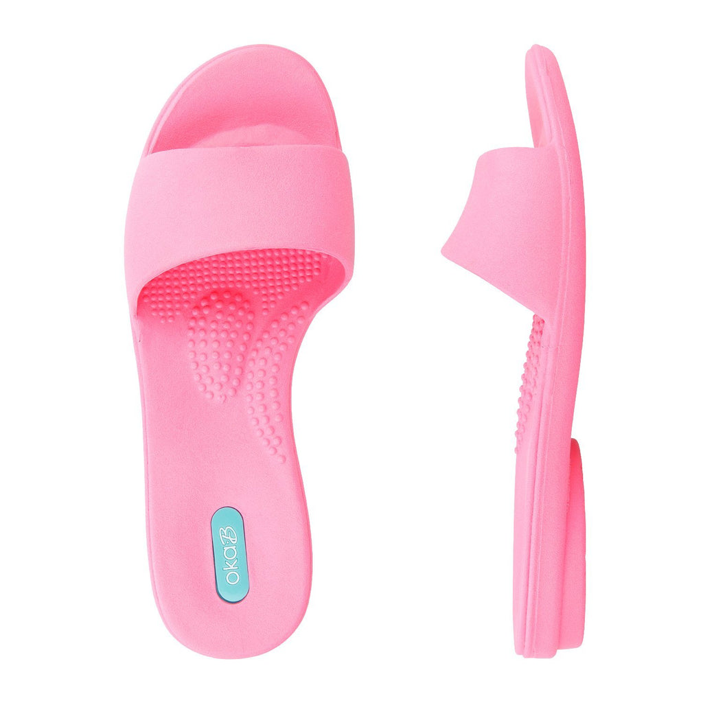 Grace Slide Sandals - Electric Pink - Oka-B