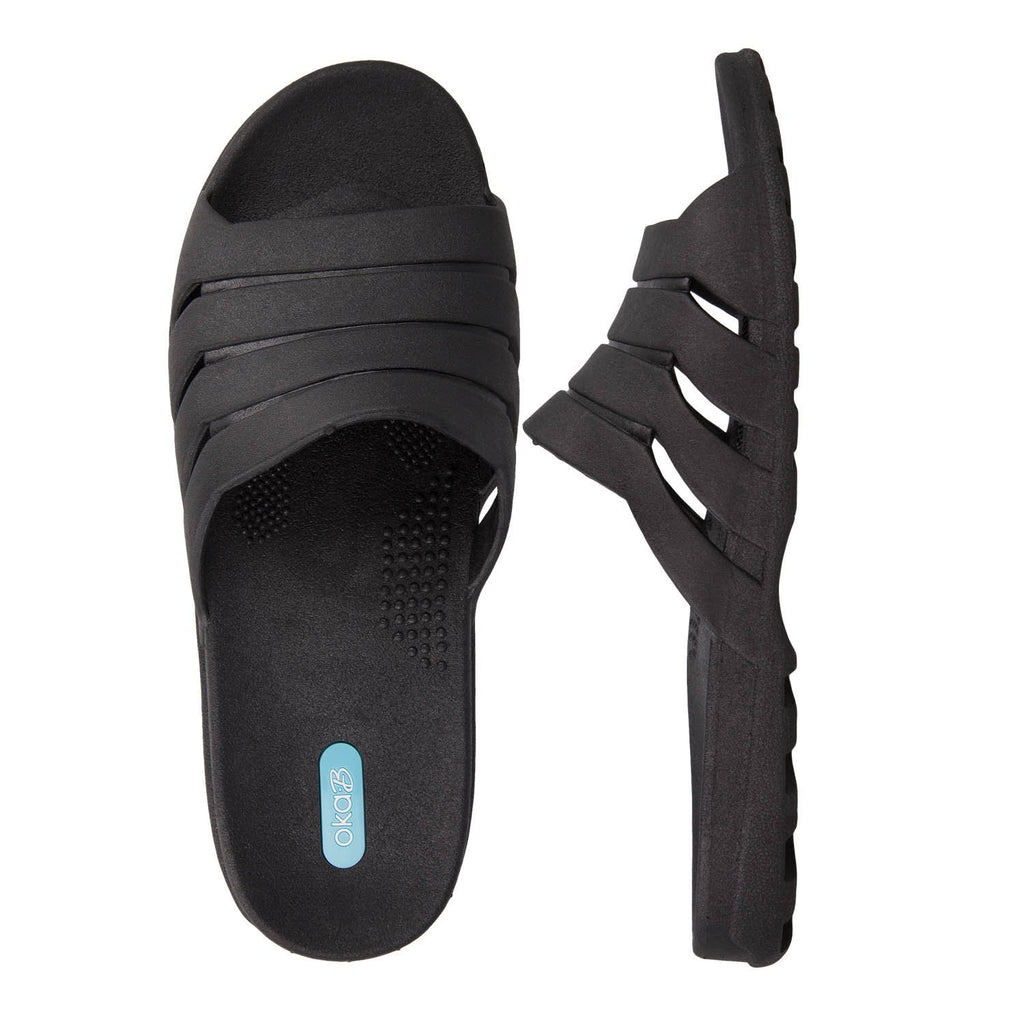 Grayson Men's Slide Sandals - Licorice - Oka-B