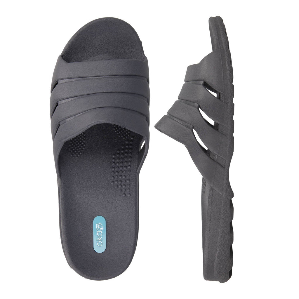 Grayson Men's Slide Sandals - Slate - Oka-B