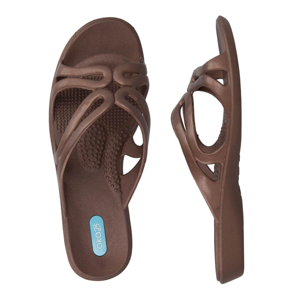 Jasmine Slide Sandals - Copper - Oka-B