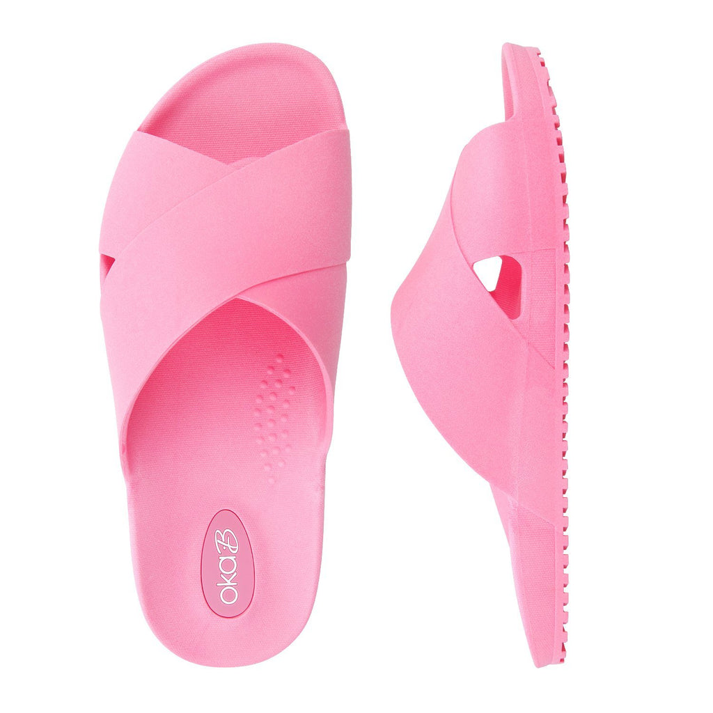 Maxwell Slide Sandals - Electric Pink - Oka-B