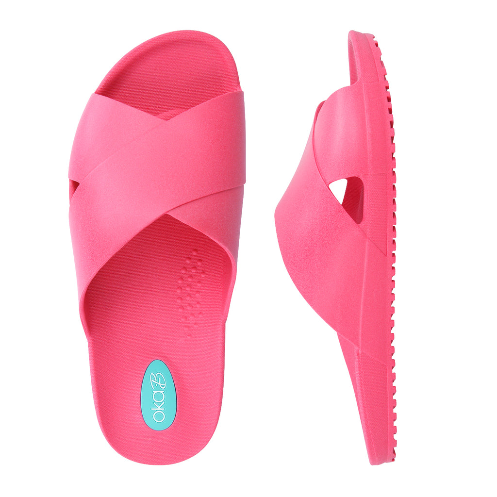 Maxwell Slide Sandals - Popsicle Pink - Oka-B