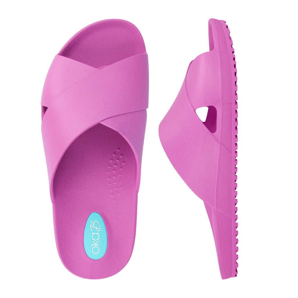 Maxwell Slide Sandals - Electric Purple - Oka-B