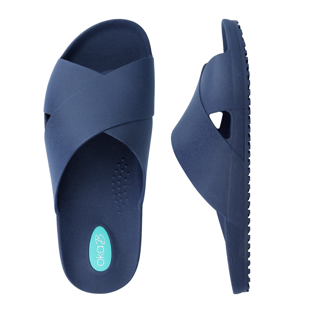 Maxwell Slide Sandals - Sapphire - Oka-B