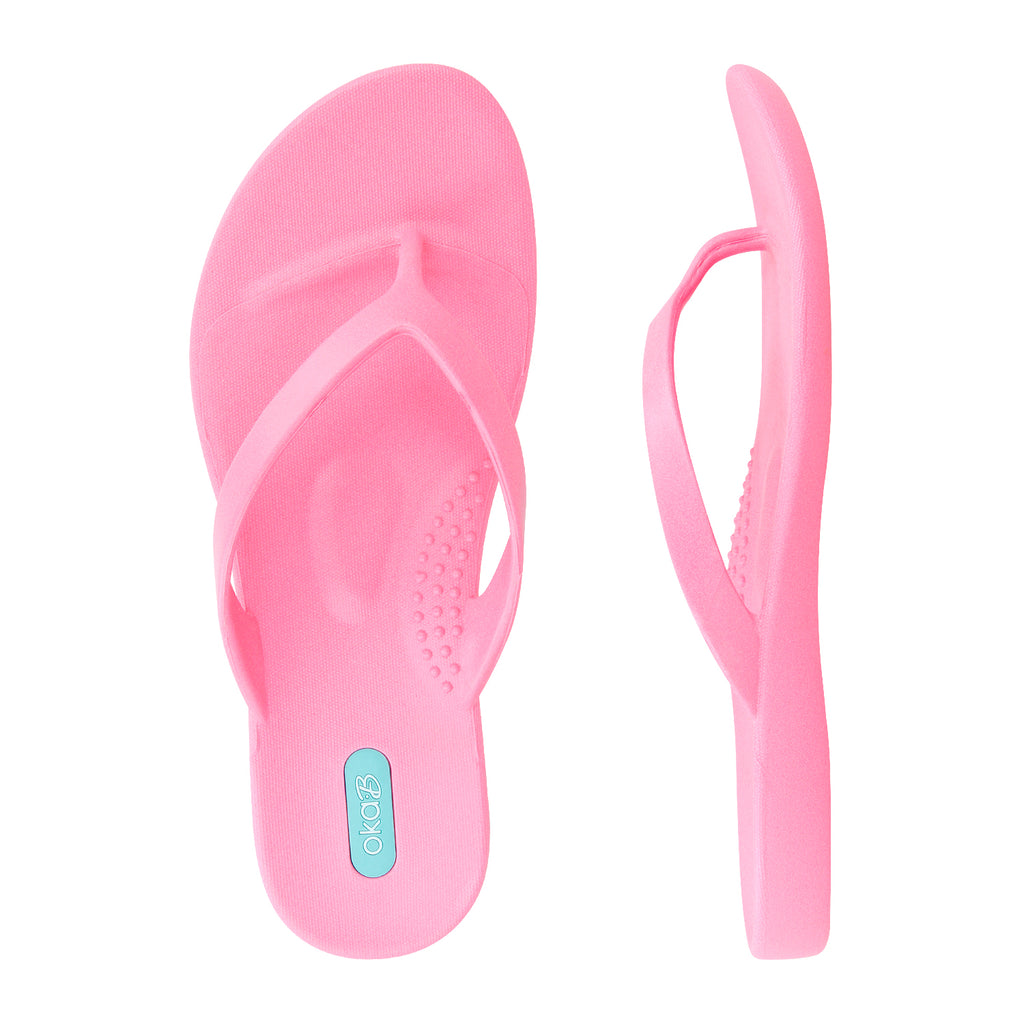 Millie Flip Flops - Electric Pink - Oka-B