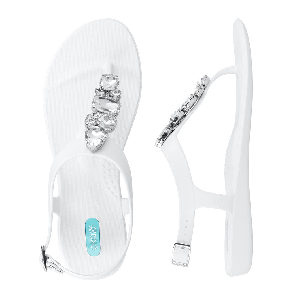 Monroe T-Strap Sandal - Salt - Oka-B