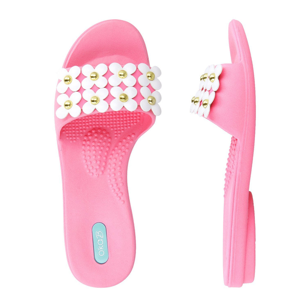 Sedona Slide Sandals - Electric Pink - Oka-B