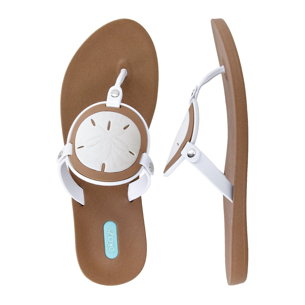 Solara Flip Flops - Toffee/Sand Dollar - Oka-B