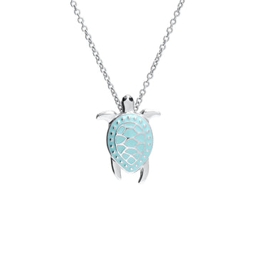 Silver Turtle Necklace - Oka-B