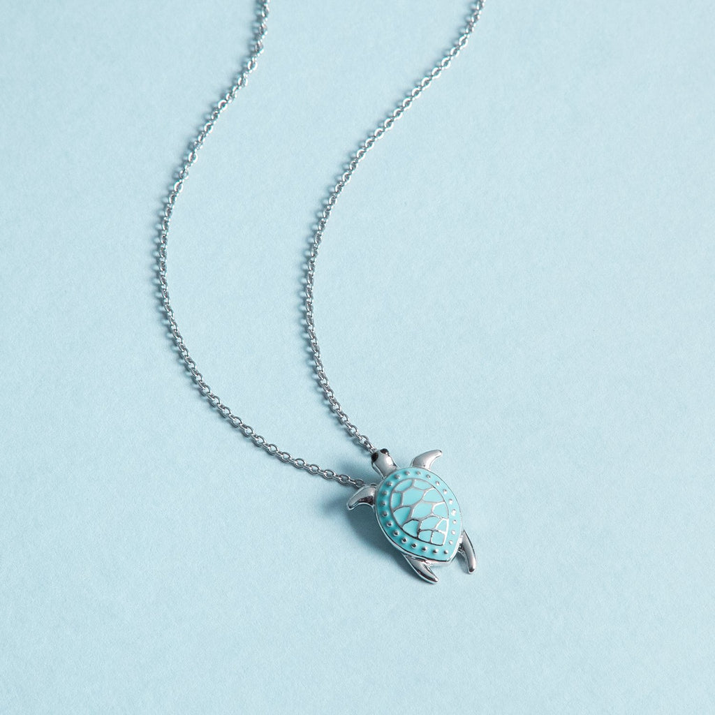Silver Turtle Necklace - Oka-B