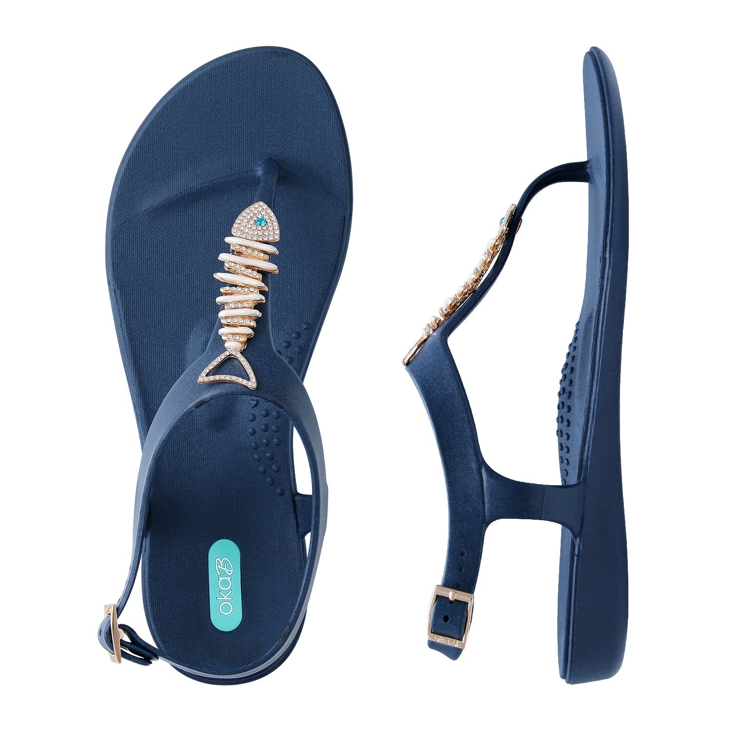 Blue sales strap sandals