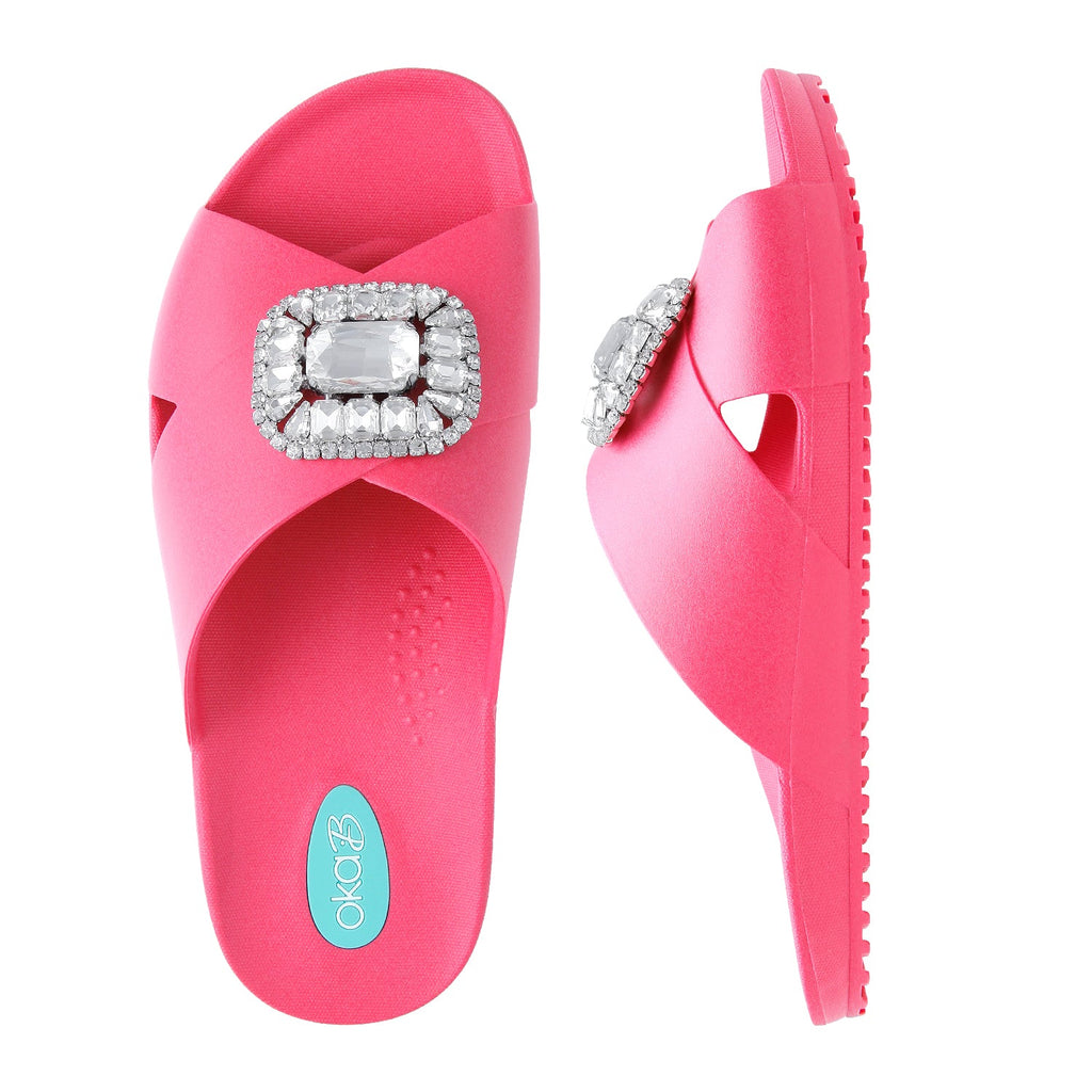 Billie Unisex Slide Sandals - Popsicle Pink - Oka-B