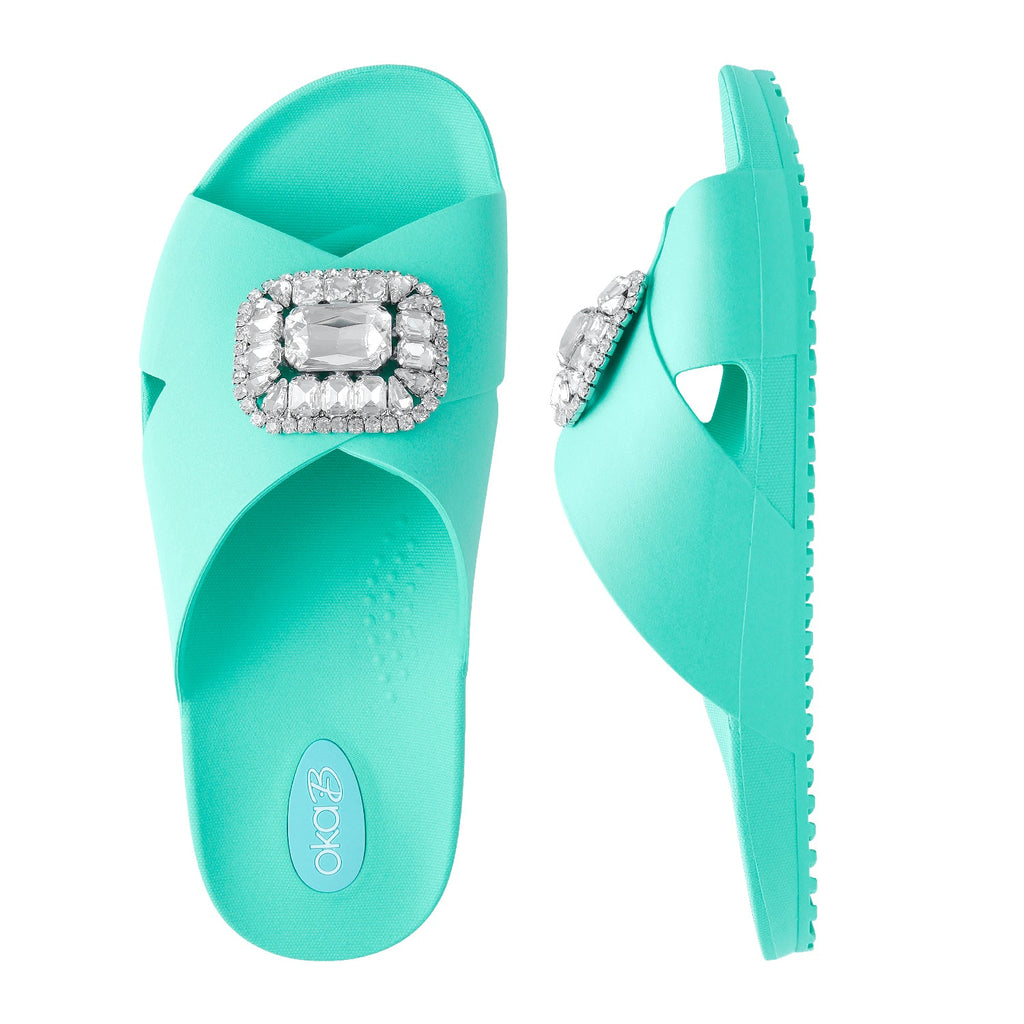 Billie Unisex Slide Sandals - Sea Glass - Oka-B