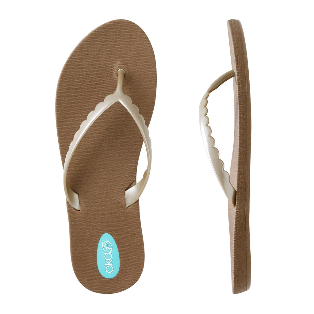 Bristol Flip Flops - Licorice/Pearl - Oka-B