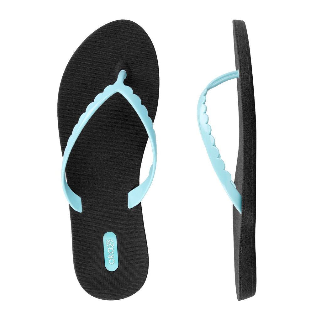 Bristol Flip Flops - Licorice/Signature Blue - Oka-B