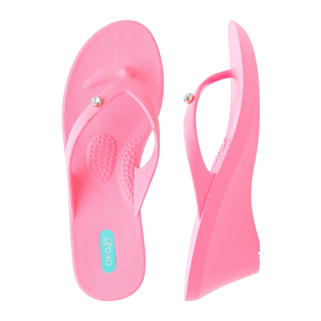 Charmed Kylie Flip Flops - Electric Pink - Oka-B