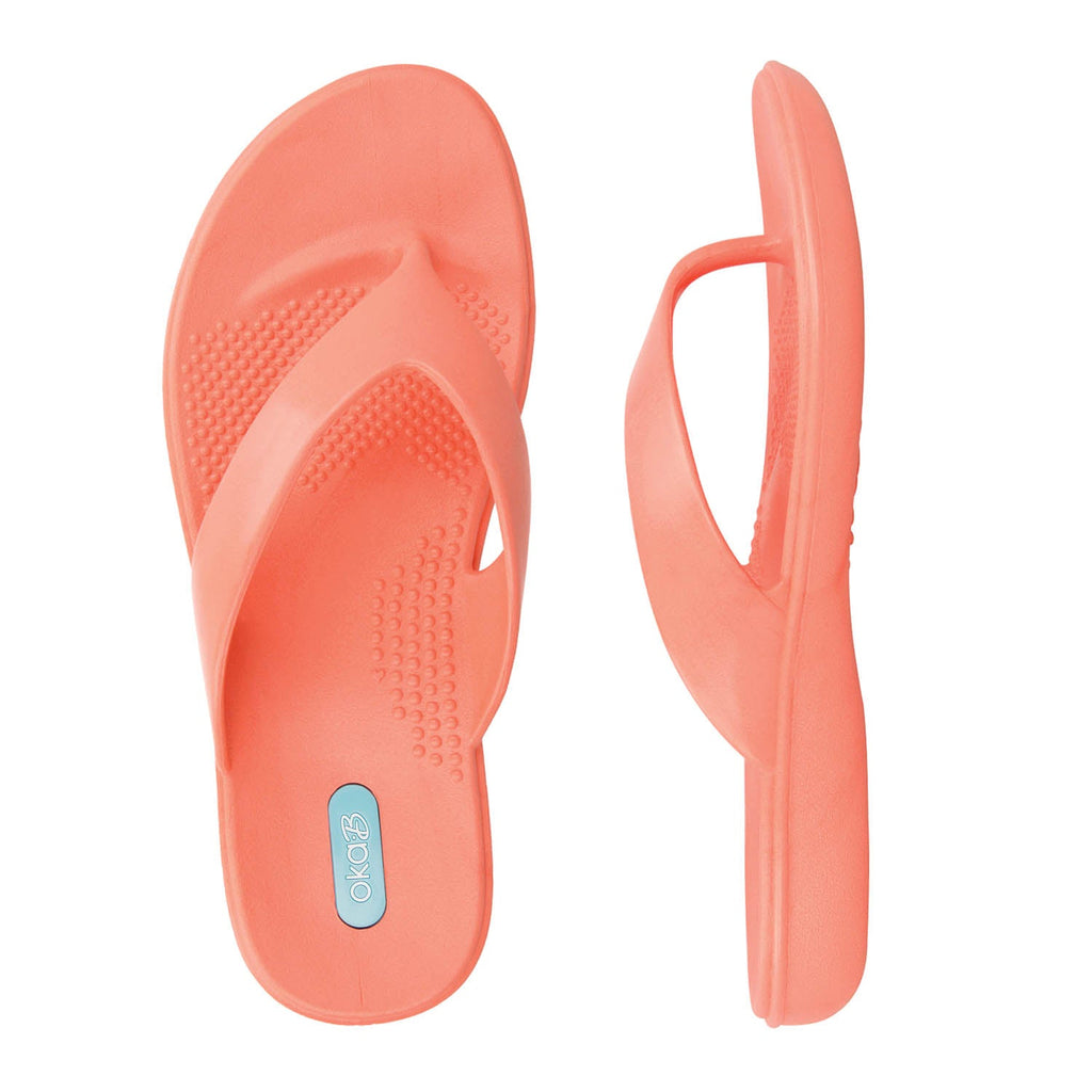 Elle Flip Flops - Coral - Oka-B