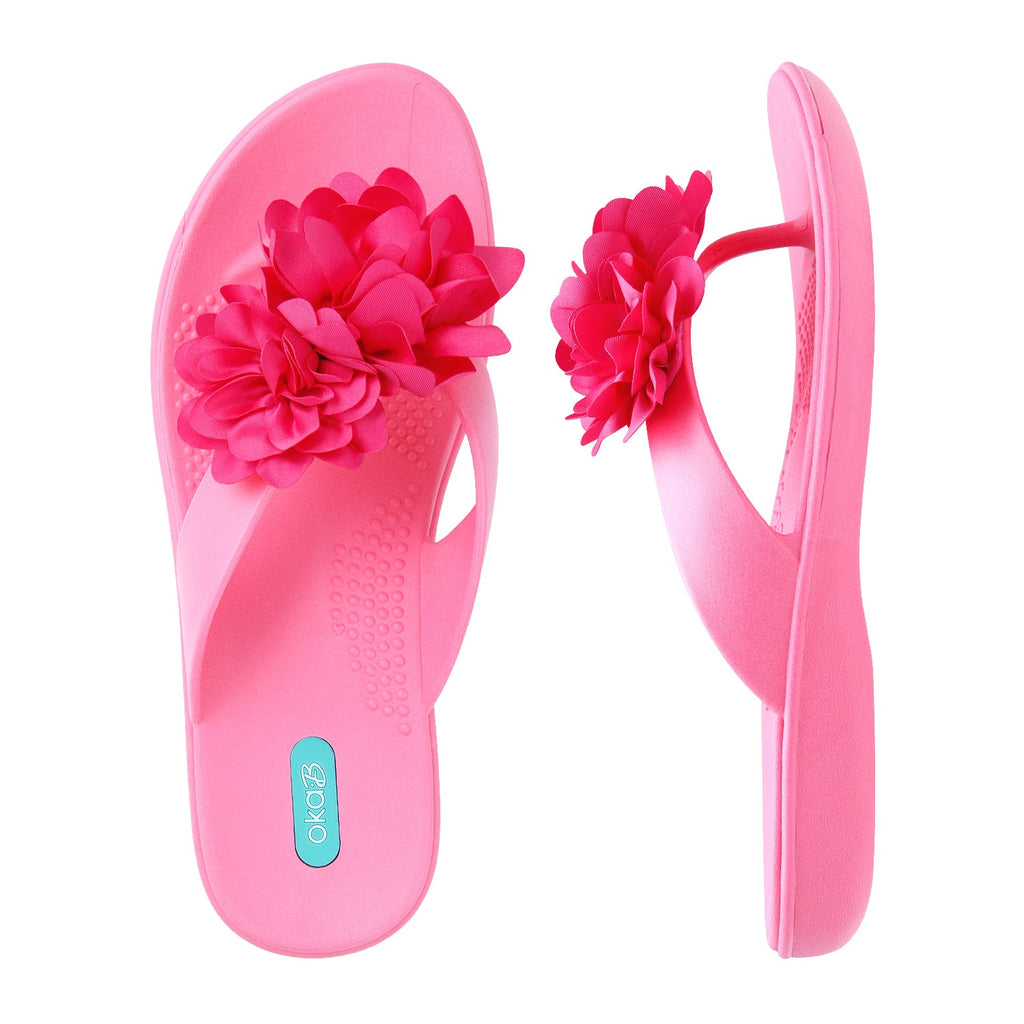 Fleur Flip Flops - Princess Pink - Oka-B