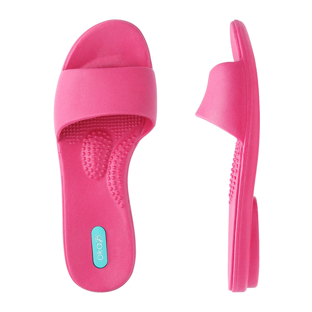 Grace Slide Sandals - Popsicle Pink - Oka-B
