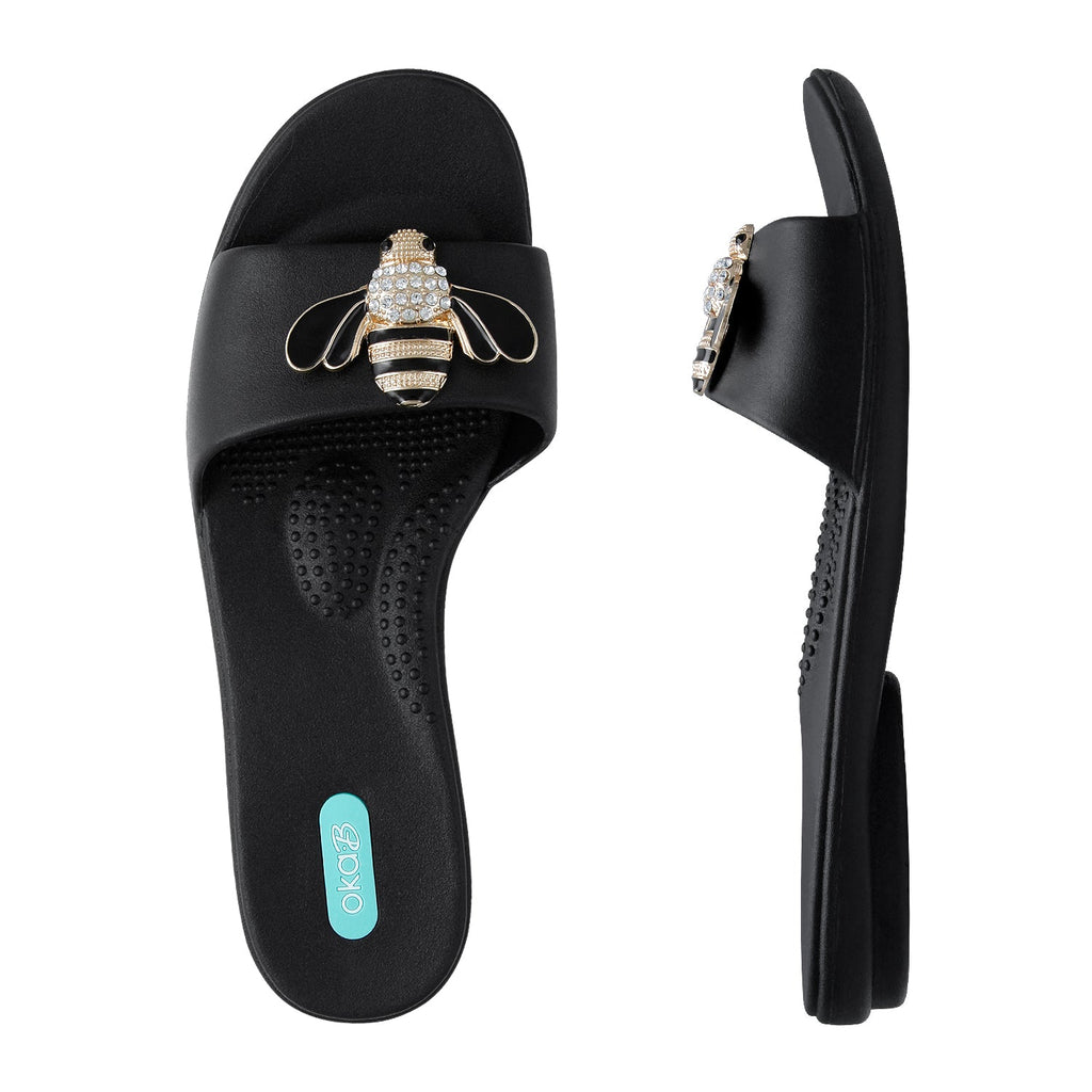 Honey Slide Sandals - Licorice - Oka-B