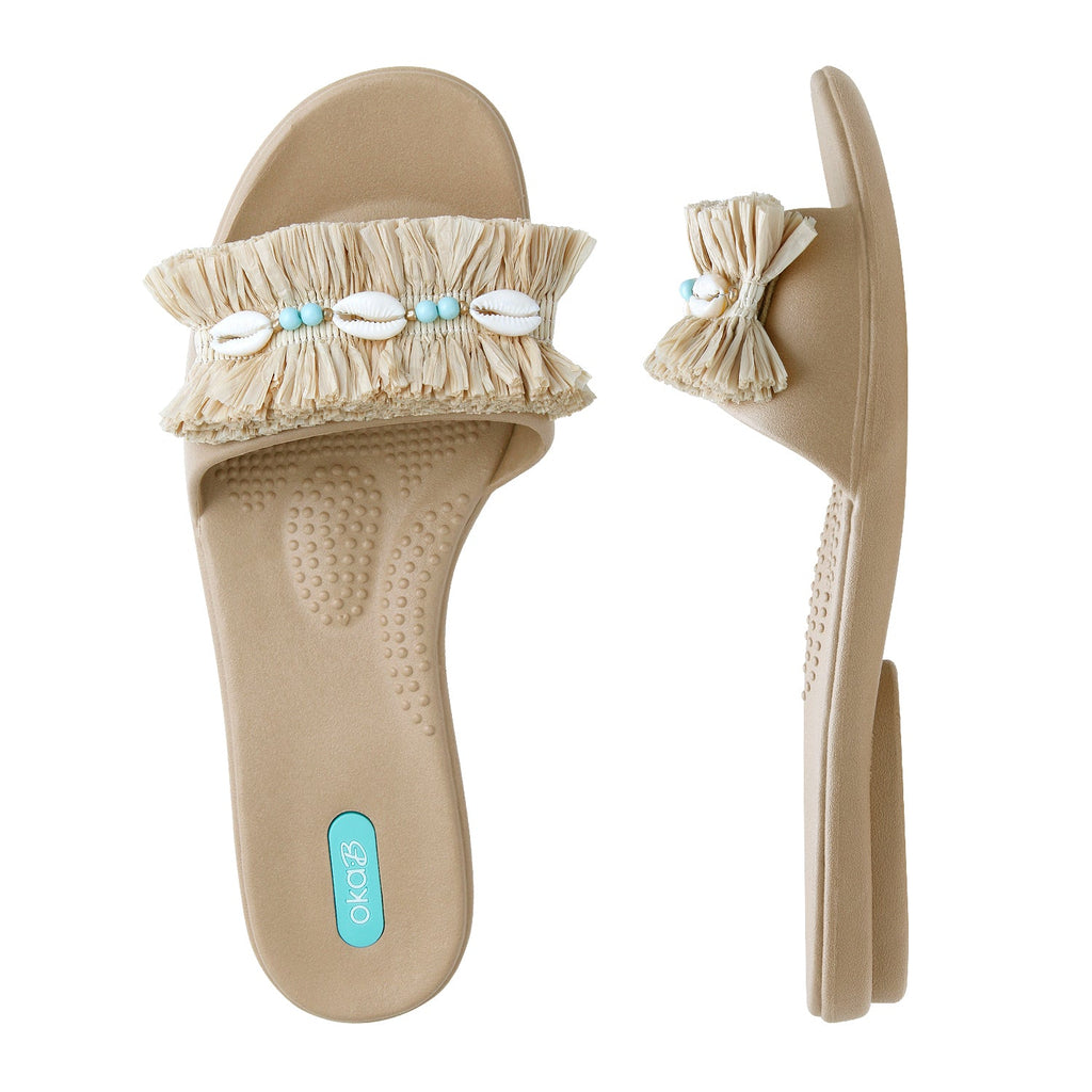 Kalani Slide Sandals - Chai - Oka-B