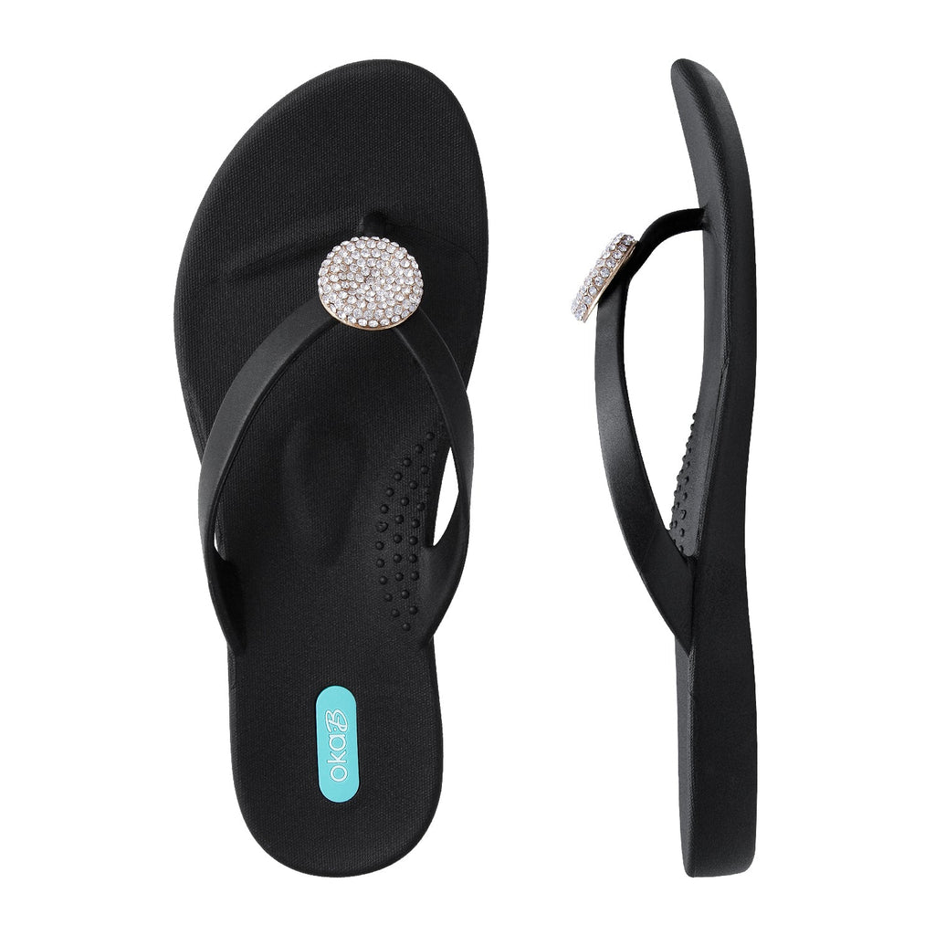 Lucky Flip Flops - Licorice - Oka-B