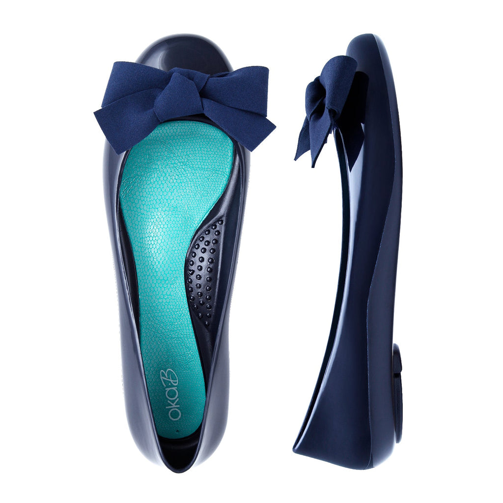 Pollie Shiny Ballet Flat - Sapphire - Oka-B