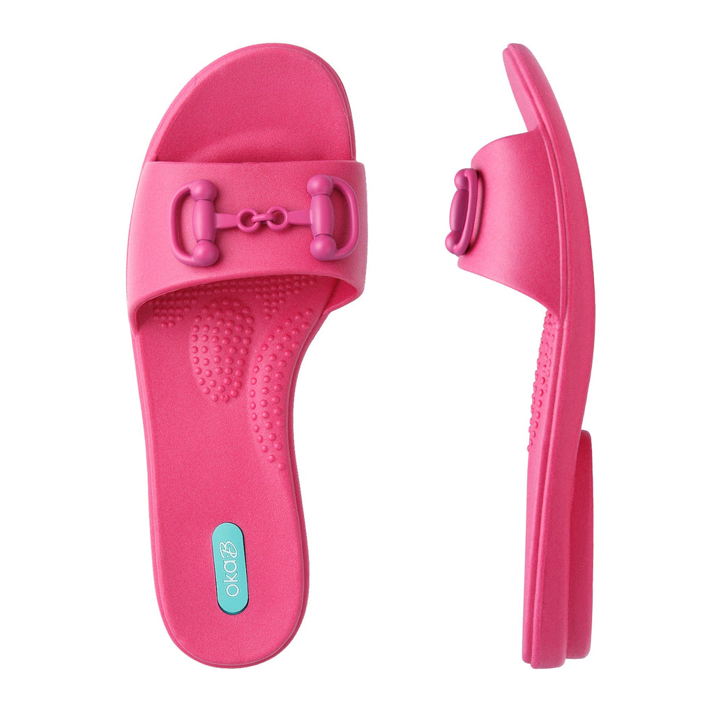 Sawyer Slide Sandals - Popsicle Pink - Oka-B