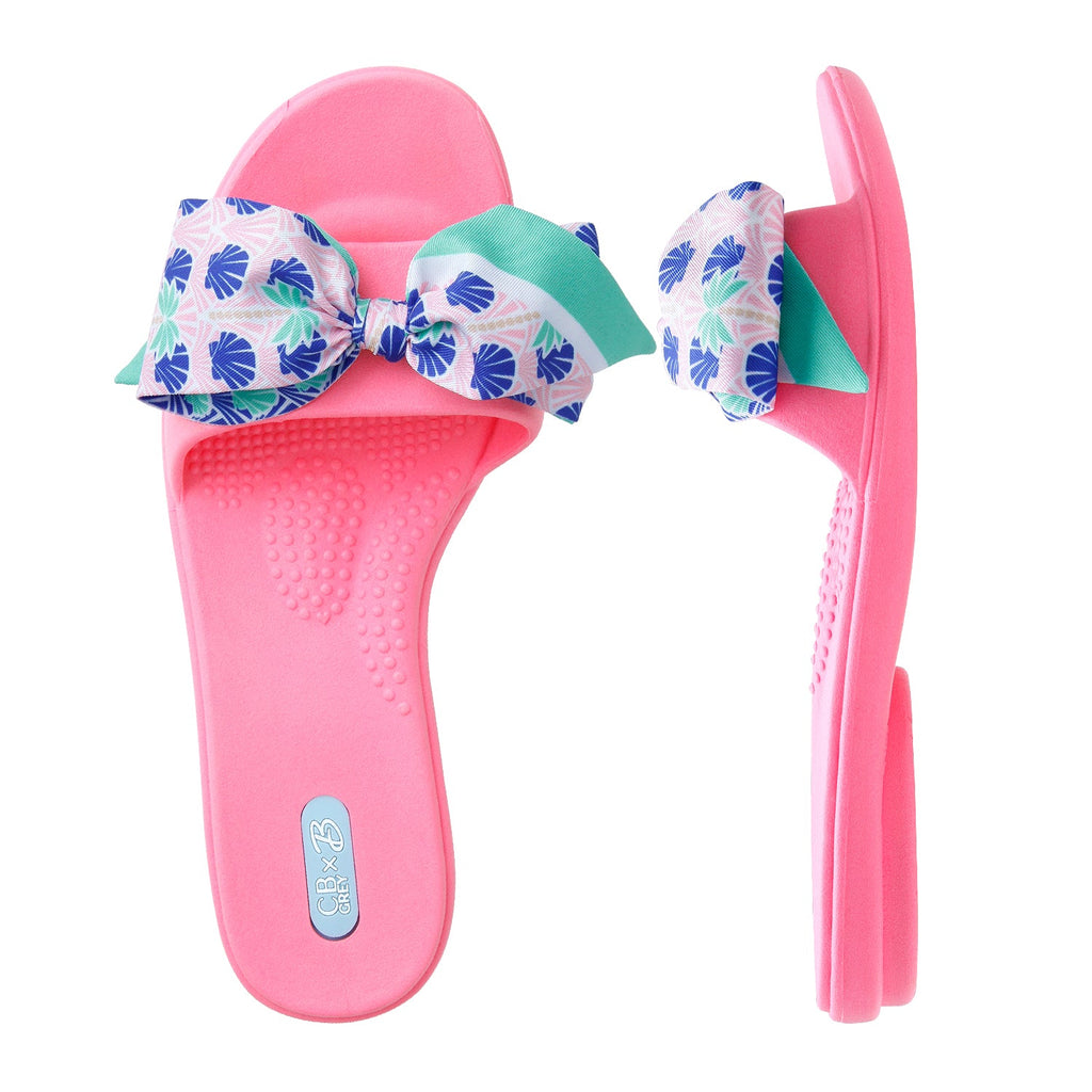 Shelby Slide Sandals - Electric Pink - Oka-B