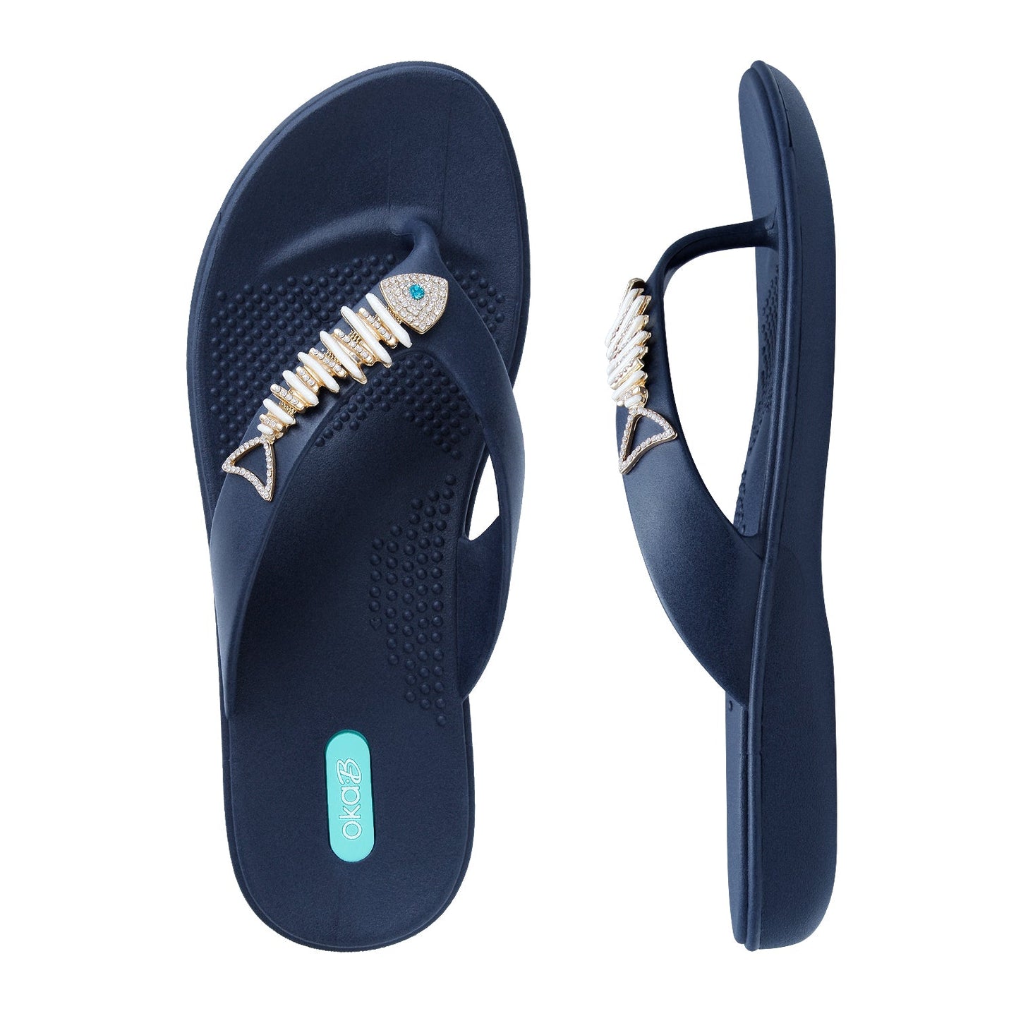 Ursula Flip Flops - Sapphire - Oka-B